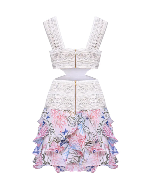 PatBo Seaweed Trim Mini Dress