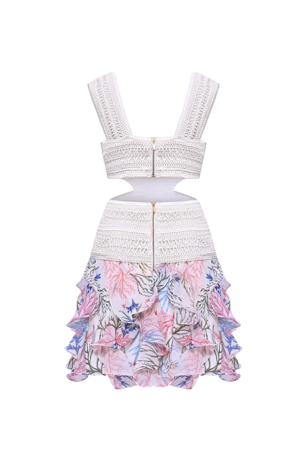 PatBo Seaweed Trim Mini Dress