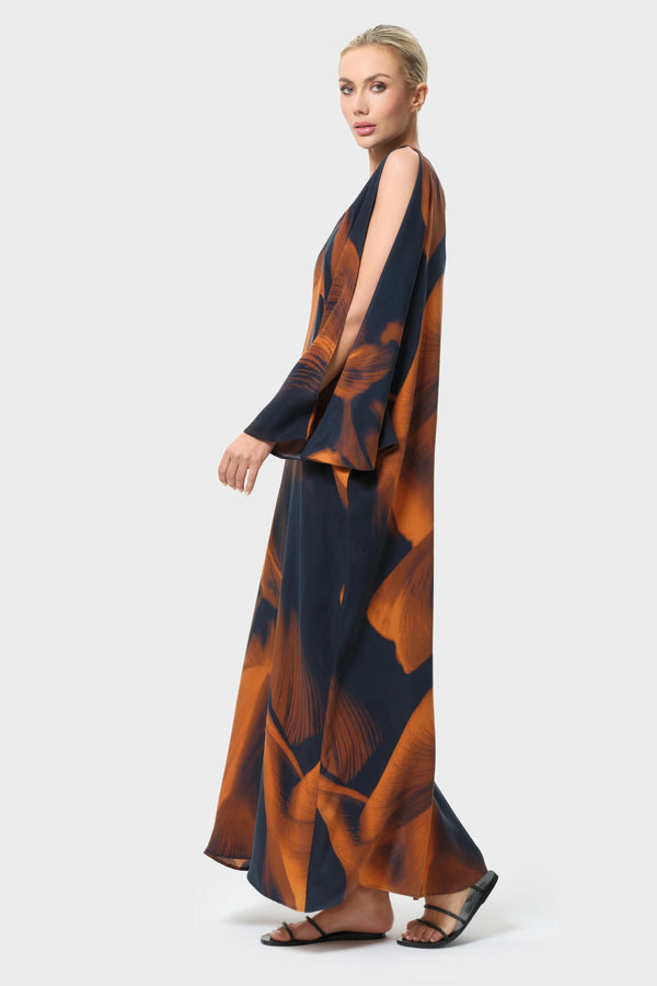 Niluu Loren Calypso One Shoulder Maxi Dress