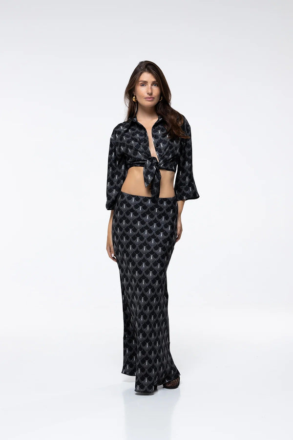 Marlea Top Vanina Black Peacock