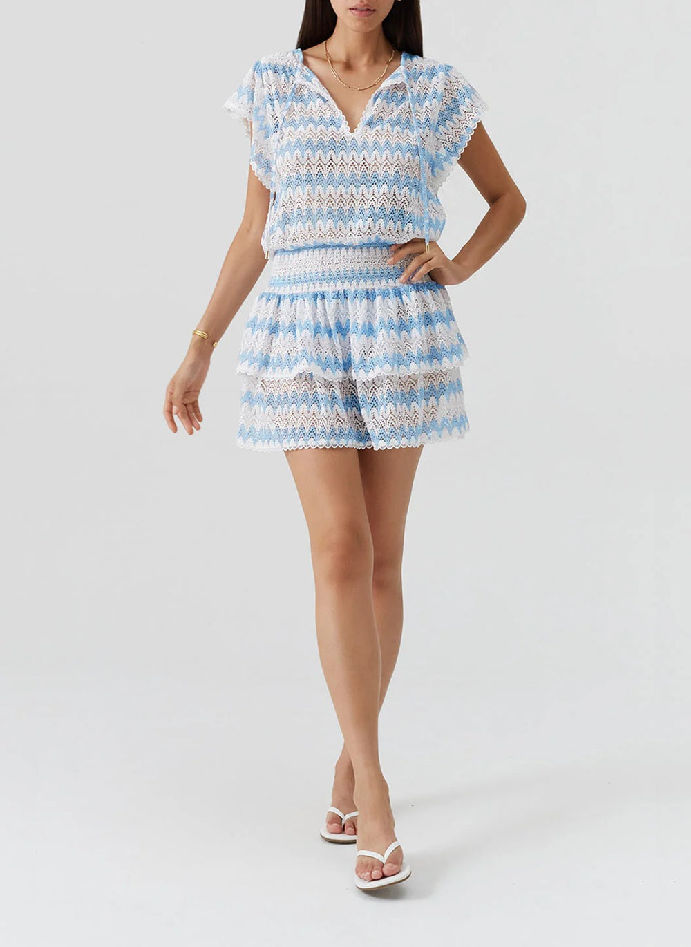 Remi White Oasis Short Dress