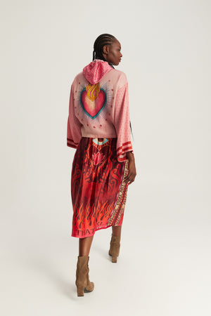 Vanessa Midi Skirt Red Aura