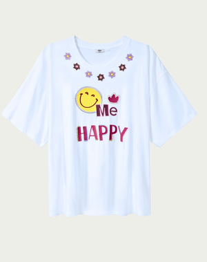 Angelina Happy Oversized Tee Shirt