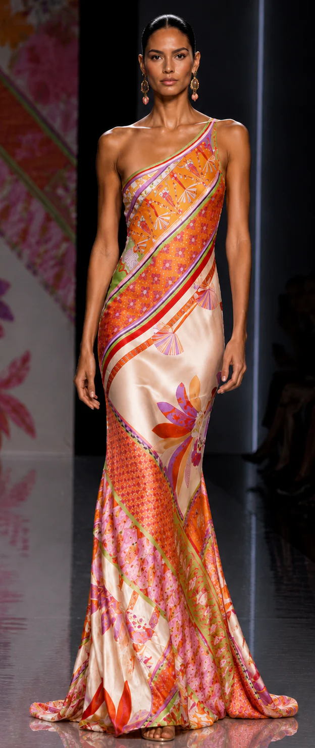 Paris Poolside Gossip Silk Dress Style 707
