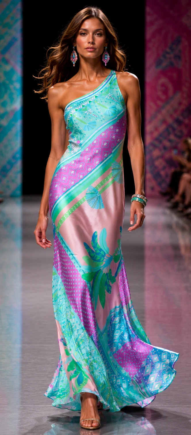 Paris Glamour Silk Dress Style 707