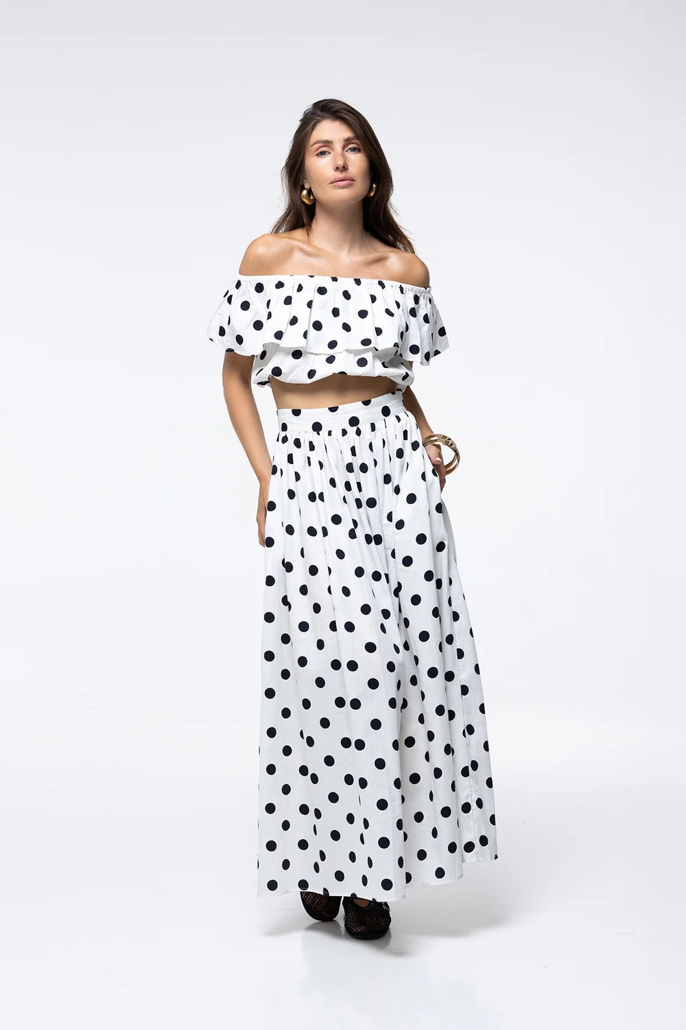 Marlea Skirt Flavy White Polka