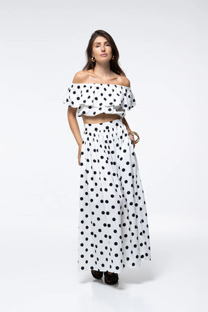 Marlea Skirt Flavy White Polka