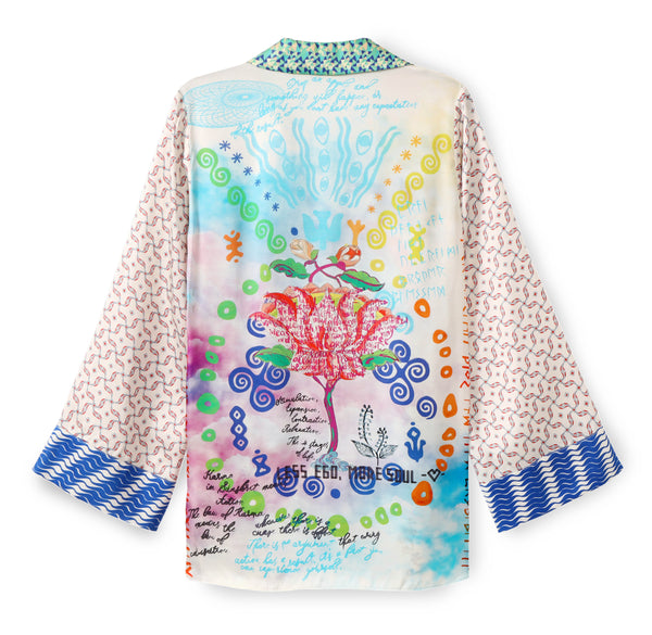 Mia Runic Whisper String Tie Blouse