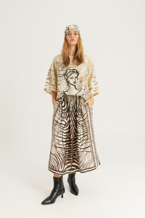 Vanessa Midi Skirt Noir Muse