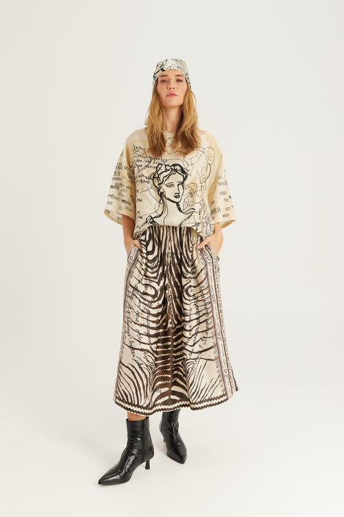 Vanessa Midi Skirt Noir Muse