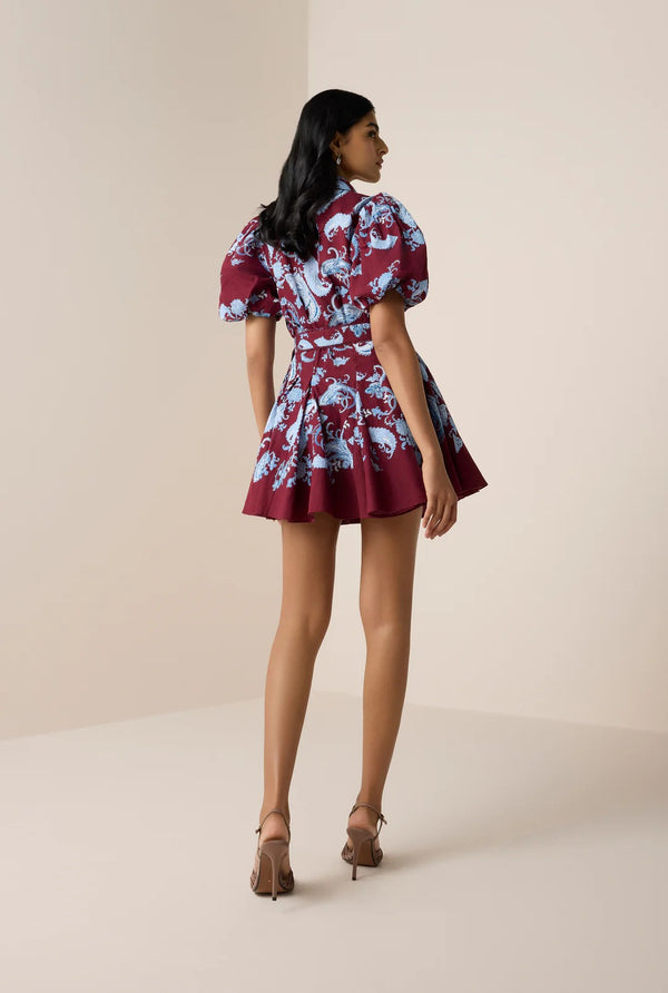 Hemant & Nandita Hiba Collared Mini Dress