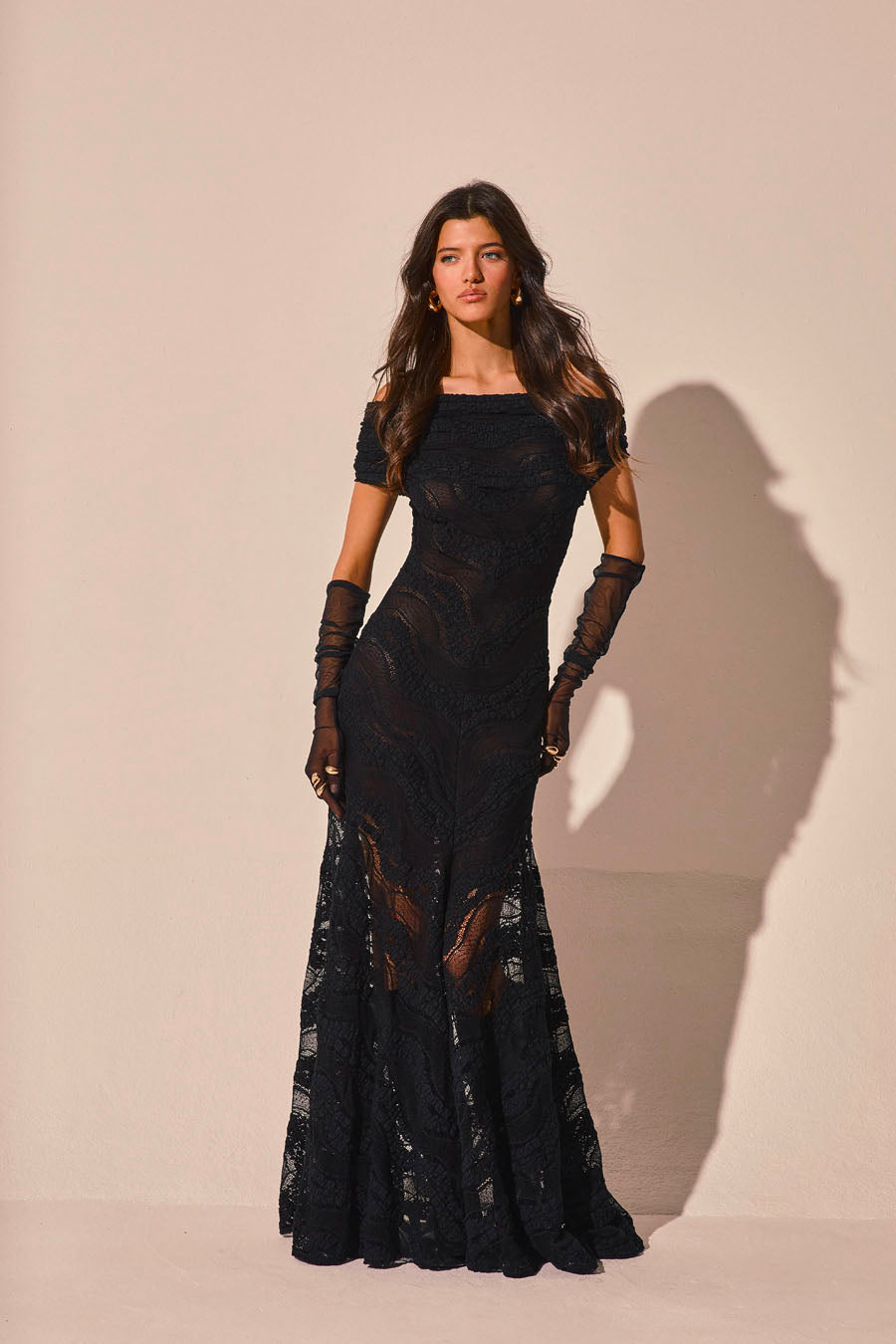 Charo Ruiz Long Dress Oasis Black Lace / M Charo Ruiz Long Dress Oasis Black Lace / M