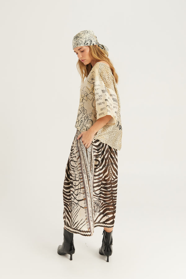 Vanessa Midi Skirt Noir Muse