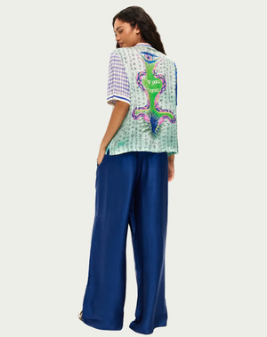 Ellen Navy Wrapped Pants