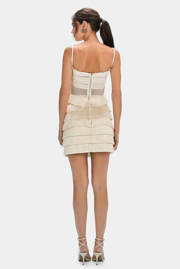 PatBo Radiant Fringe Mini Skirt
