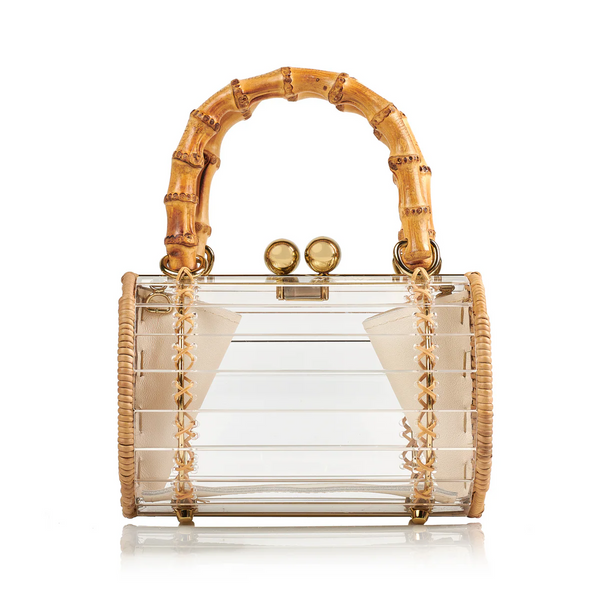 Gold Bamboo Bag Crystal