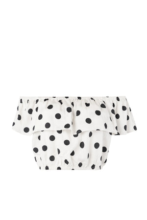 Marlea Top Nelly White Polka