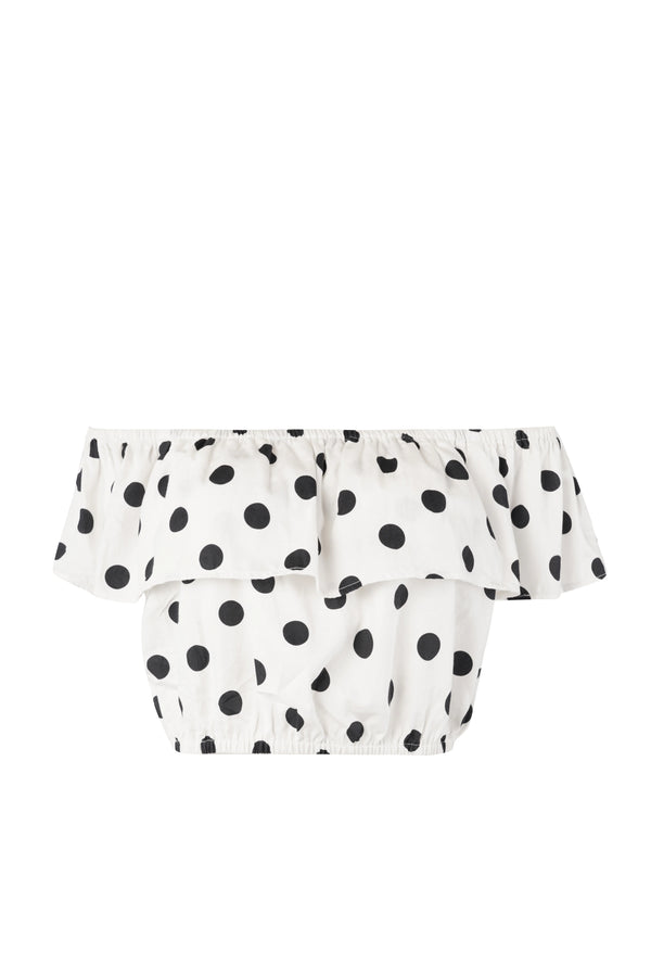 Marlea Top Nelly White Polka