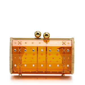 Clutch Strass Orange