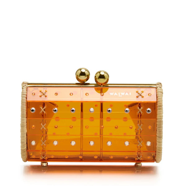 Clutch Strass Orange