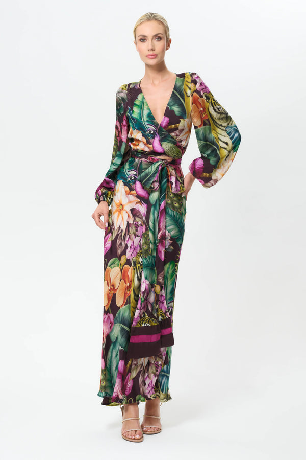 calypso silk wrap dress Calypso St. Barth Julia Silk Wrap Dress Sz XS Tan Almond V-Neck Sash Preppy Chic