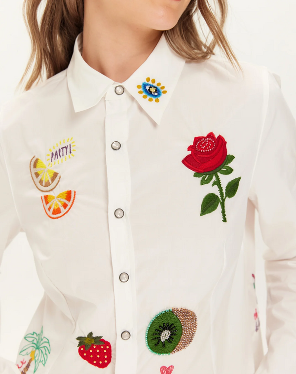 Rona Slim Fit Embroidered