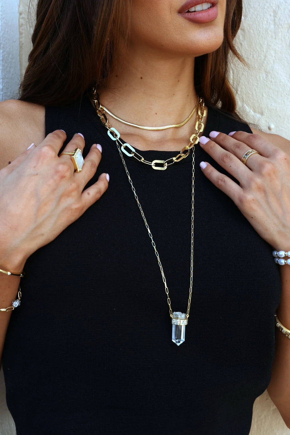 Clear Quartz Pendant Necklace