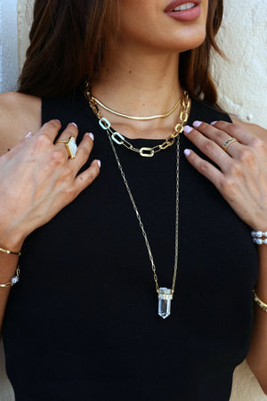 Clear Quartz Pendant Necklace