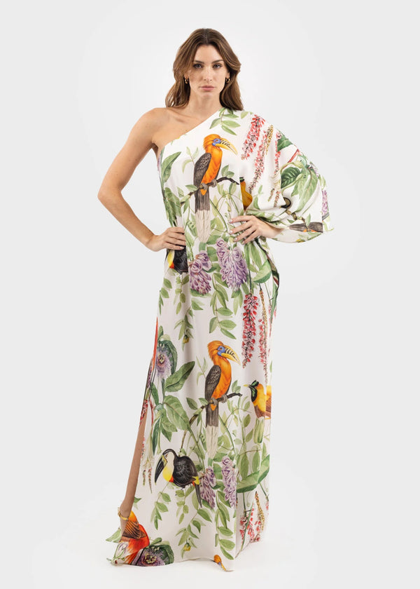 Queen One Shoulder Maxi Dress