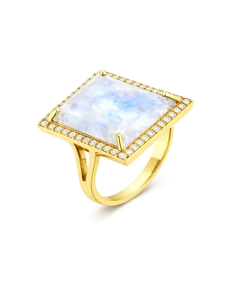 Moonstone Square Ring