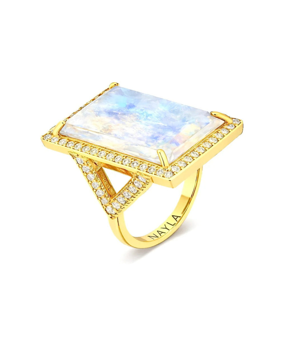 Moonstone Rectangle Ring