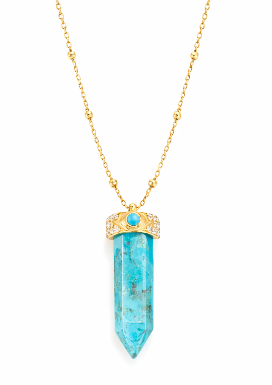 Magical Eye Turquoise Crystal Eye Pendant