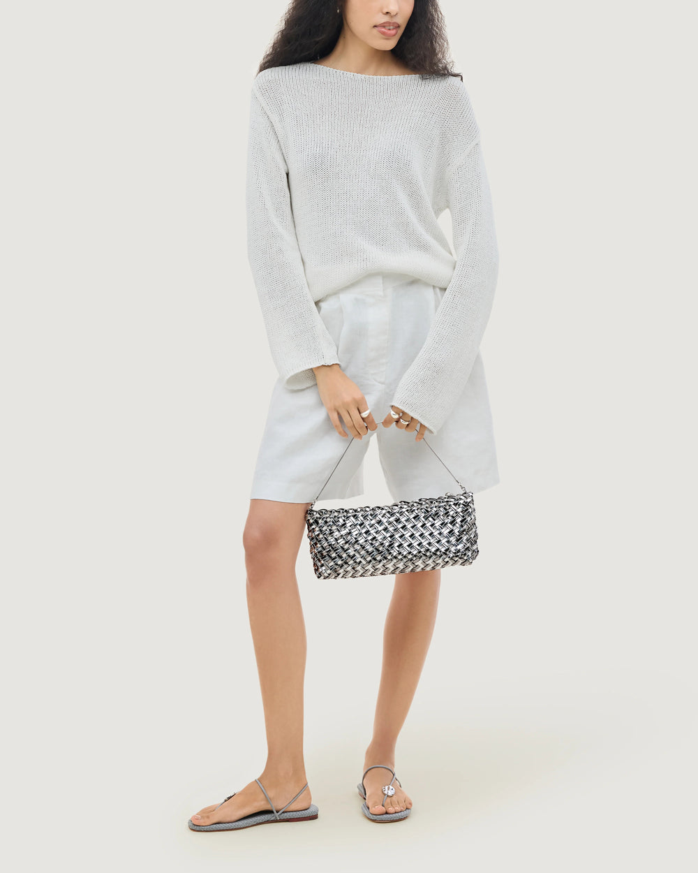 Naghedi Gala Clutch Double Weave Metallic by Naghedi from Marina St Barth