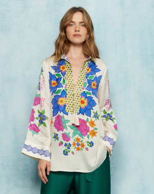 Mia Markers String Tie Blouse