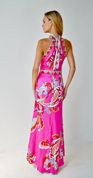 Paris Pink Rococo Silk Dress by Trisha paterson from Marina St Barth