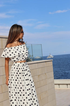 Marlea Top Nelly White Polka