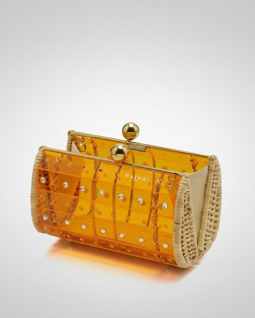 Clutch Strass Orange