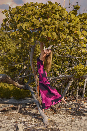 Niluu Sophia Calypso Scarlet Slip Dress