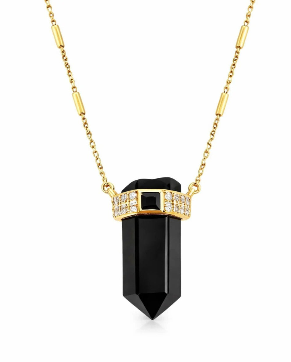 Black Onyx Pendant Chain