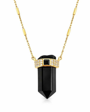 Black Onyx Pendant Chain by Nayla from Marina St Barth