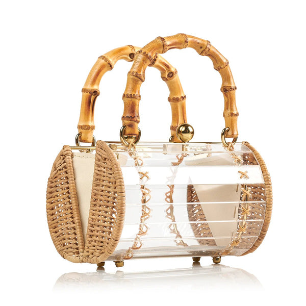 Gold Bamboo Bag Crystal