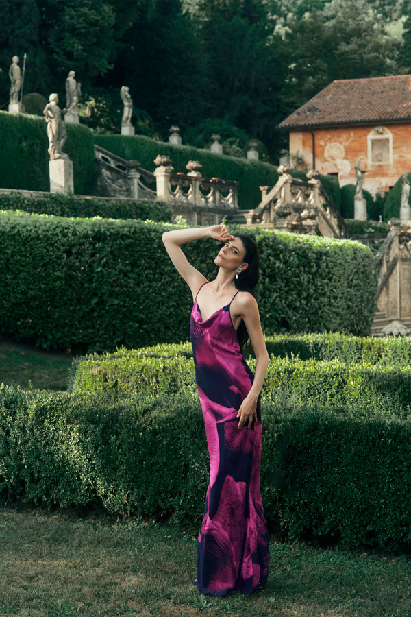 Niluu Sophia Calypso Scarlet Slip Dress