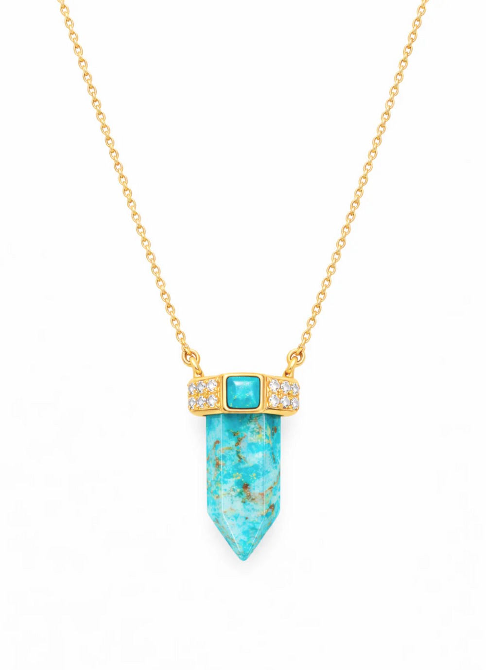 Magical Baby Crystal Mexican Turquoise Necklace