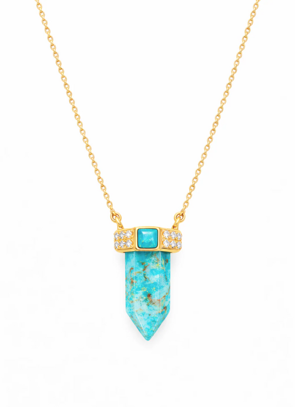 Magical Baby Crystal Mexican Turquoise Necklace