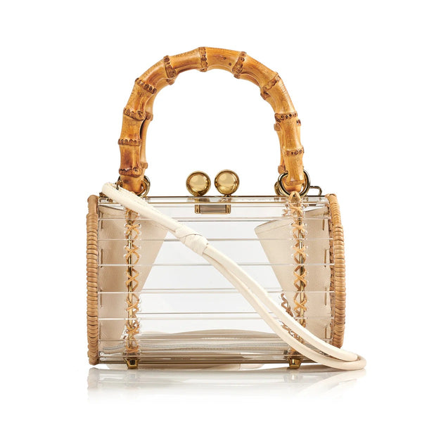 Gold Bamboo Bag Crystal