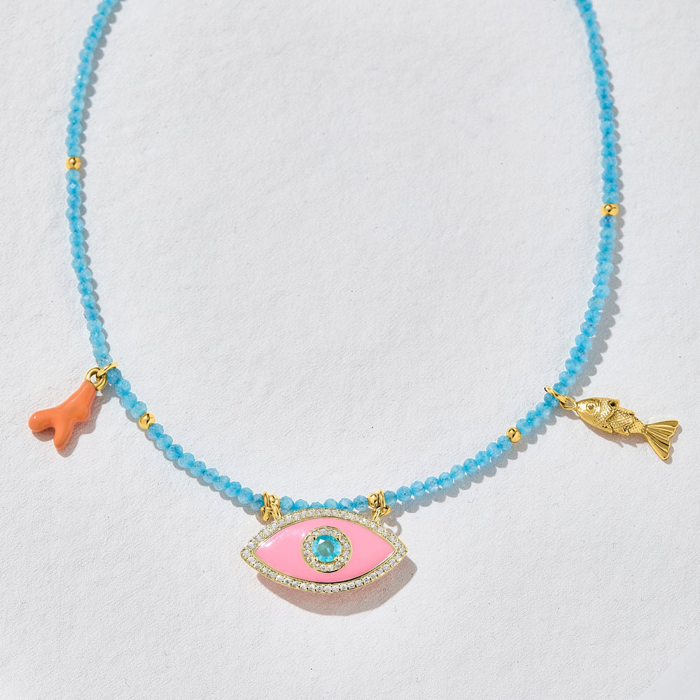 Karma Courage Blue Necklace