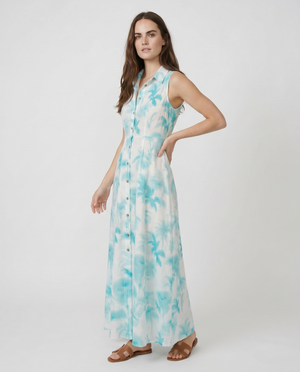 Linen Shirt Dress No Sleeve