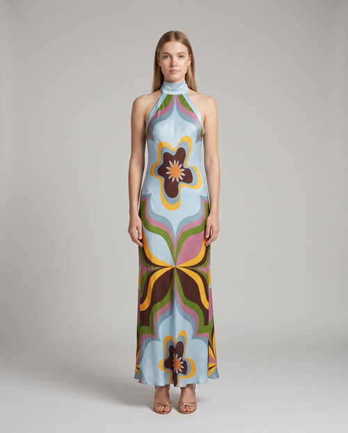 Paris Lotus Silk Dress by Trisha paterson from Marina St Barth