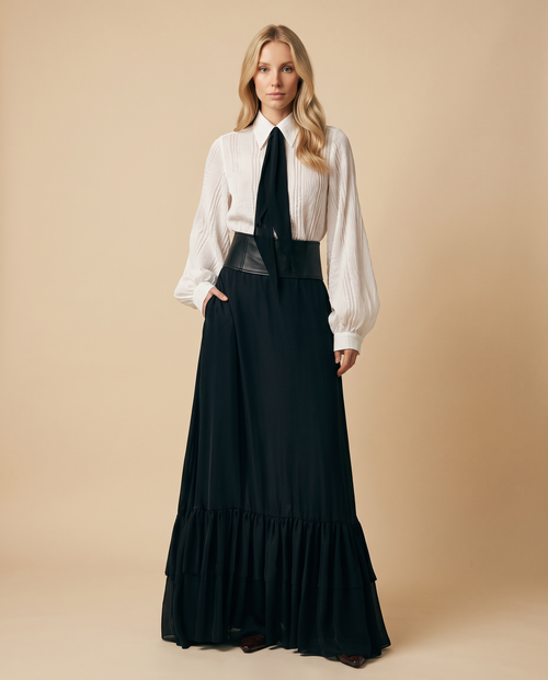 Oud Gleen Skirt Chiffon Black