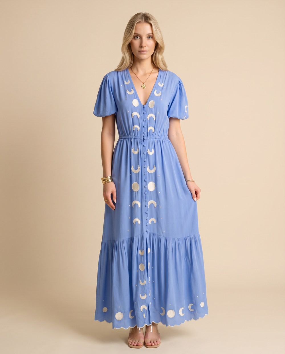 Santorini Sky Maxi Blue Dress